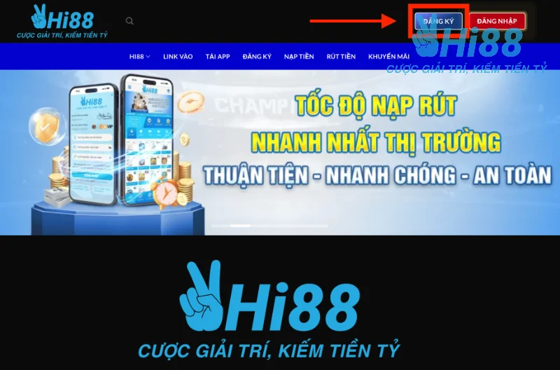 Hướng dẫn đăng ký Hi88 cho tân binh trên di động